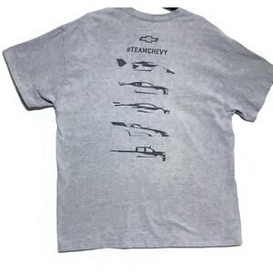 Chevrolet Motorsports T-Shirt Men's Size XL Grey Short Sleeves With Graphics